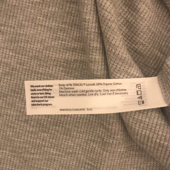 Eileen Fisher Cozy Waffle Knit Hooded Top  Sz XXS - Picture 14 of 14